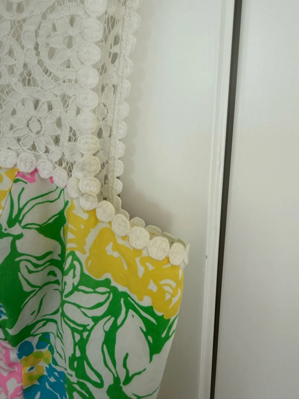 Lilly Pulitzer Pastel Floral Crochet-Yoke Dress - Picture 10 of 10